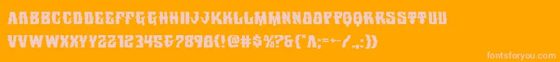 Warlocksaleexpand-fontti – vaaleanpunaiset fontit oranssilla taustalla