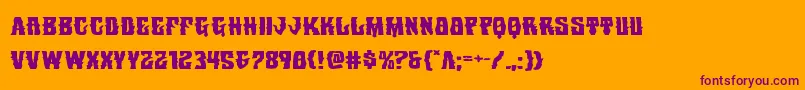 Warlocksaleexpand Font – Purple Fonts on Orange Background