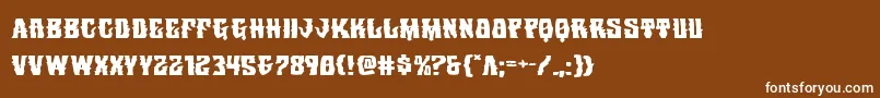 Warlocksaleexpand Font – White Fonts on Brown Background