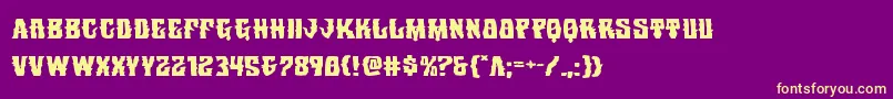 Warlocksaleexpand Font – Yellow Fonts on Purple Background