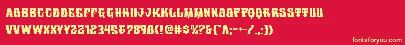 Warlocksaleexpand Font – Yellow Fonts on Red Background