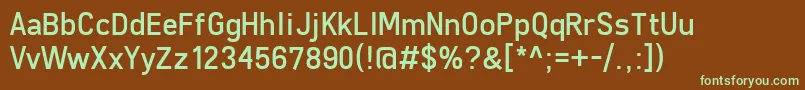 Шрифт FreeroadRegular – зелёные шрифты на коричневом фоне