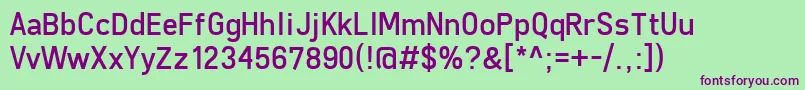 FreeroadRegular Font – Purple Fonts on Green Background