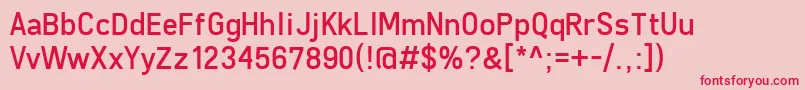 FreeroadRegular Font – Red Fonts on Pink Background