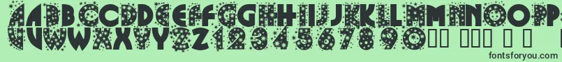 Glitf Font – Black Fonts on Green Background