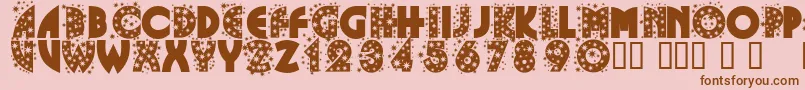 Glitf-Schriftart – Braune Schriften auf rosa Hintergrund