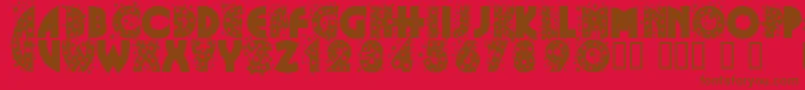 Glitf Font – Brown Fonts on Red Background