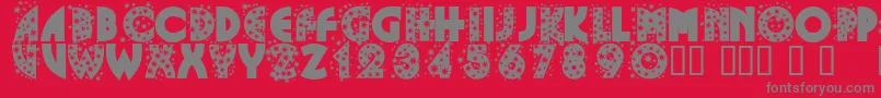Glitf Font – Gray Fonts on Red Background