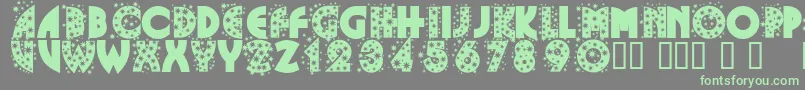 フォントGlitf – 灰色の背景に緑のフォント