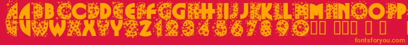 Glitf Font – Orange Fonts on Red Background