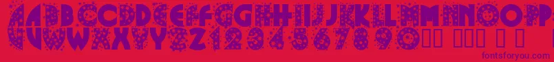 Glitf Font – Purple Fonts on Red Background