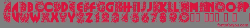 Glitf Font – Red Fonts on Gray Background