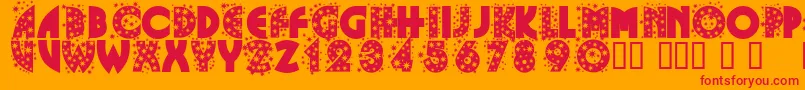 Glitf Font – Red Fonts on Orange Background