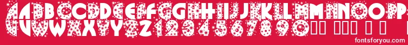 Glitf Font – White Fonts on Red Background