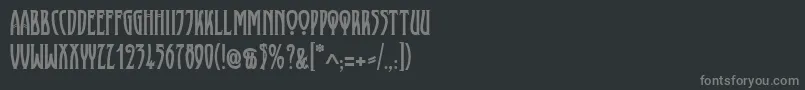 フォントXayax – 黒い背景に灰色の文字
