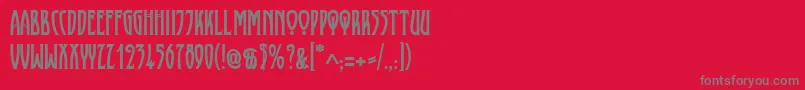 フォントXayax – 赤い背景に灰色の文字