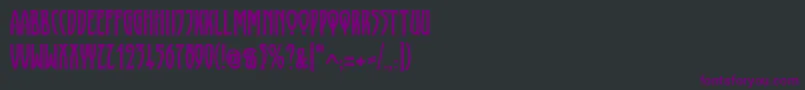 フォントXayax – 黒い背景に紫のフォント