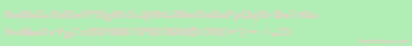 MiniKaliberOTtBrk Font – Pink Fonts on Green Background