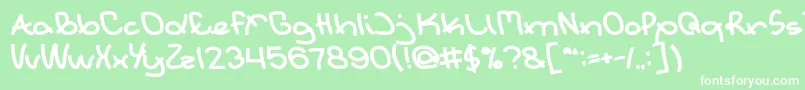 ExtraordinaryBold Font – White Fonts on Green Background