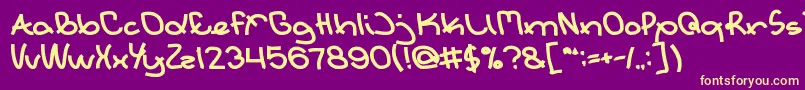 ExtraordinaryBold Font – Yellow Fonts on Purple Background