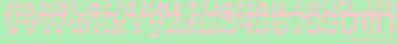 PixelWestern Font – Pink Fonts on Green Background