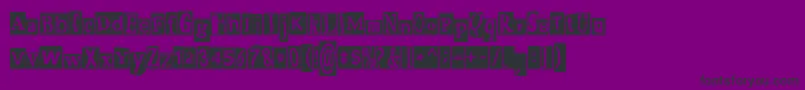 Шрифт PaulsRansomNote – чёрные шрифты на фиолетовом фоне