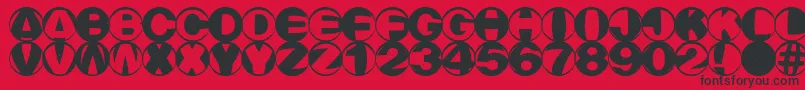 Rainnm Font – Black Fonts on Red Background