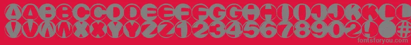 Rainnm Font – Gray Fonts on Red Background