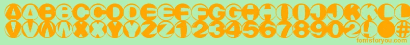 Rainnm Font – Orange Fonts on Green Background