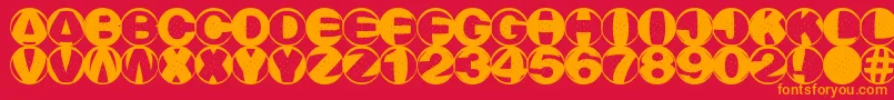 Rainnm Font – Orange Fonts on Red Background
