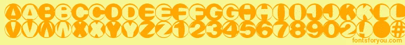 Rainnm Font – Orange Fonts on Yellow Background