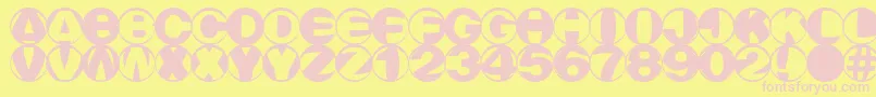 Rainnm Font – Pink Fonts on Yellow Background