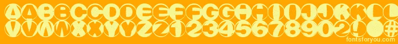 Rainnm Font – Yellow Fonts on Orange Background