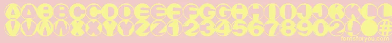 Rainnm Font – Yellow Fonts on Pink Background