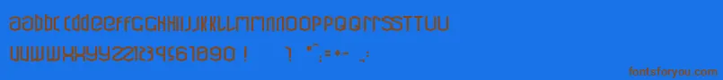 CubicRefit Font – Brown Fonts on Blue Background