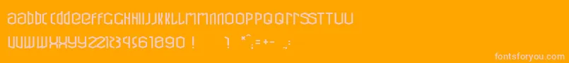 CubicRefit Font – Pink Fonts on Orange Background