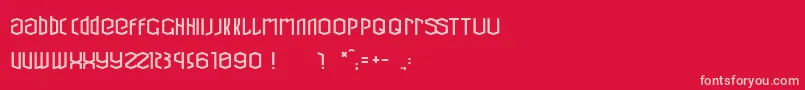 CubicRefit Font – Pink Fonts on Red Background