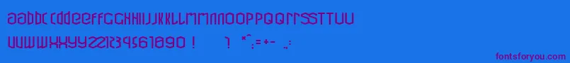 CubicRefit Font – Purple Fonts on Blue Background