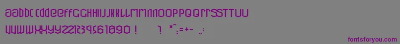 CubicRefit Font – Purple Fonts on Gray Background