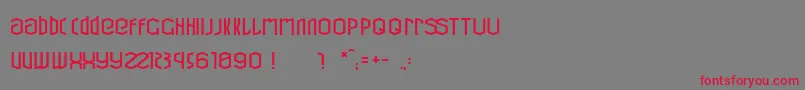 CubicRefit Font – Red Fonts on Gray Background