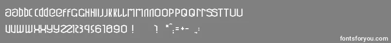 フォントCubicRefit – 灰色の背景に白い文字