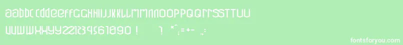 CubicRefit Font – White Fonts on Green Background