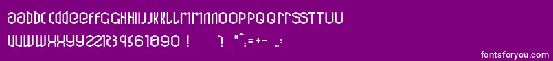 Шрифт CubicRefit – белые шрифты на фиолетовом фоне