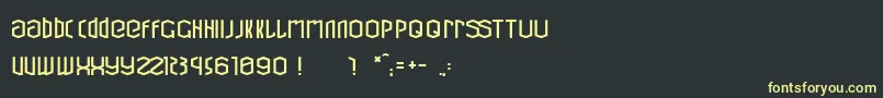 CubicRefit Font – Yellow Fonts on Black Background