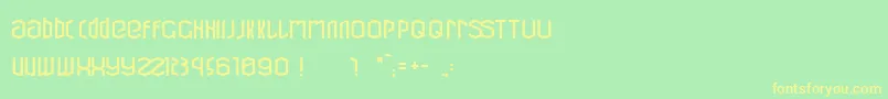 CubicRefit Font – Yellow Fonts on Green Background