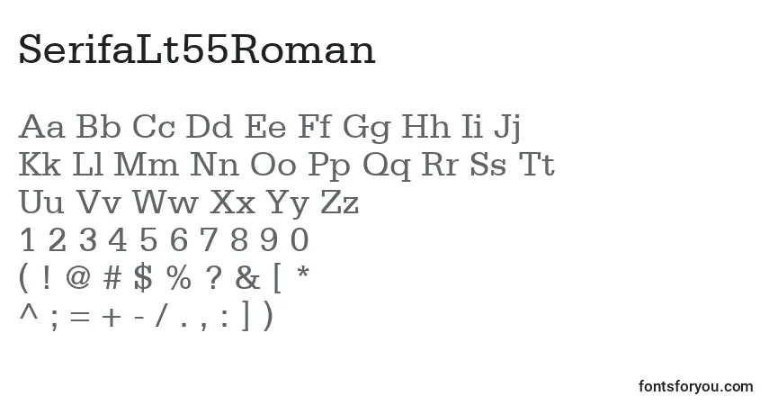 Шрифт SerifaLt55Roman – алфавит, цифры, специальные символы