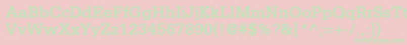 SerifaLt55Roman Font – Green Fonts on Pink Background