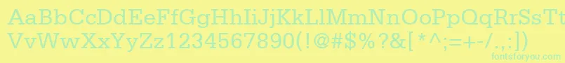 SerifaLt55Roman Font – Green Fonts on Yellow Background