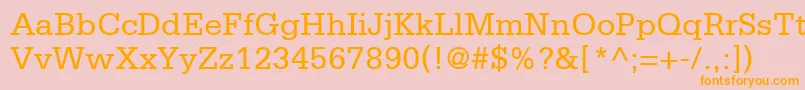 SerifaLt55Roman Font – Orange Fonts on Pink Background