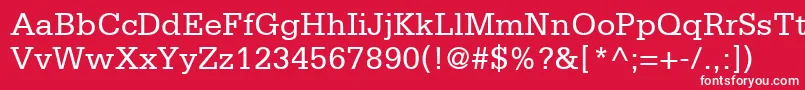 SerifaLt55Roman Font – White Fonts on Red Background